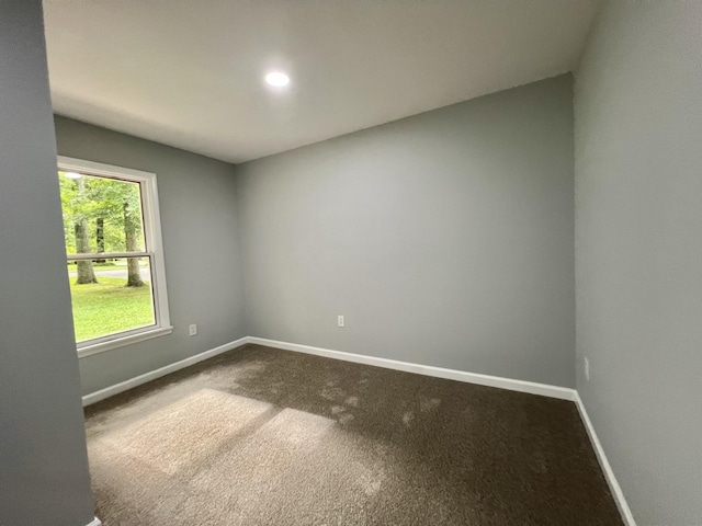 unfurnished room with carpet flooring