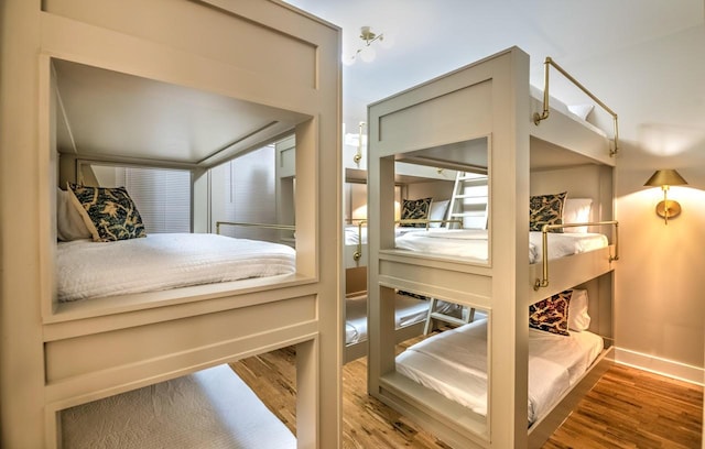 bedroom featuring hardwood / wood-style flooring