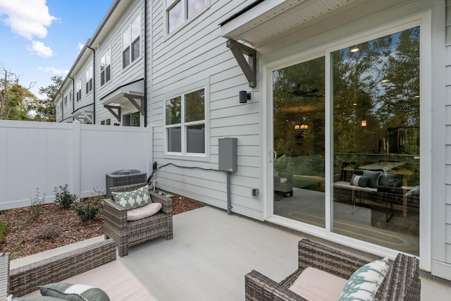 view of patio / terrace featuring cooling unit