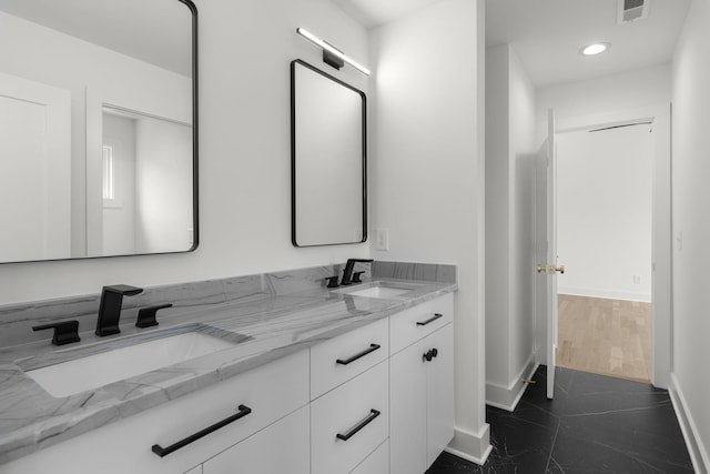 bathroom with vanity