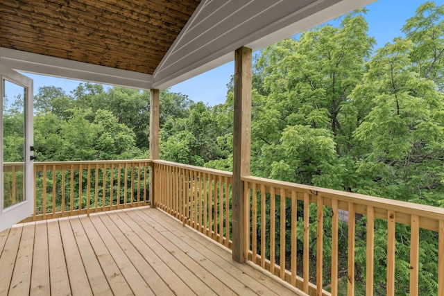 view of wooden terrace