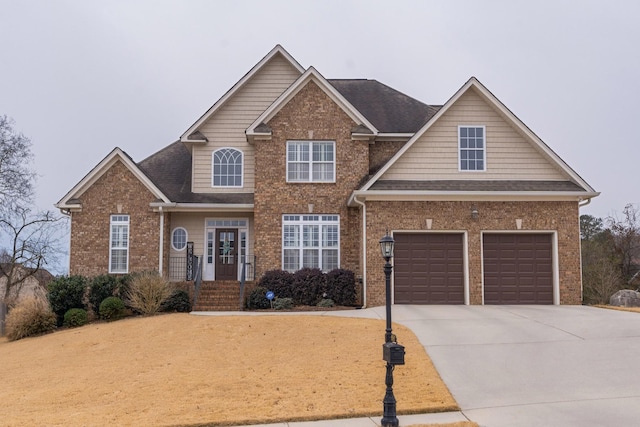 view of front of home featuring a garage