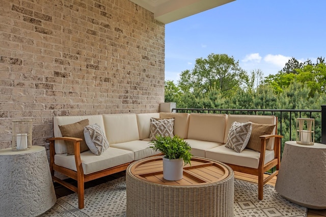 balcony with outdoor lounge area