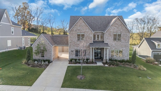 view of front of house featuring a front yard