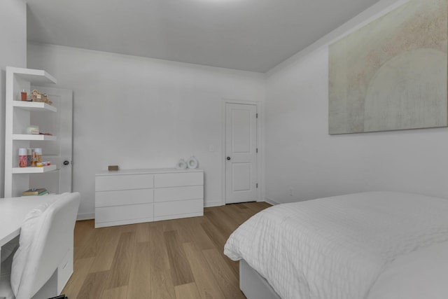 bedroom featuring light hardwood / wood-style flooring