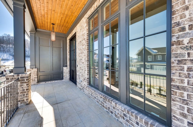 balcony with french doors