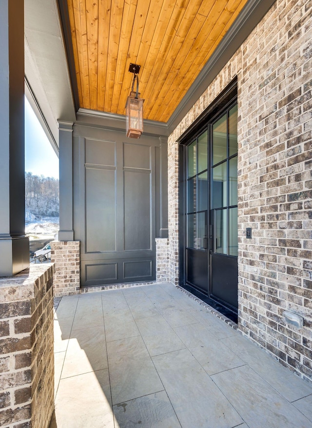 view of exterior entry with french doors