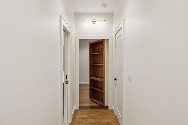 hall featuring light hardwood / wood-style floors