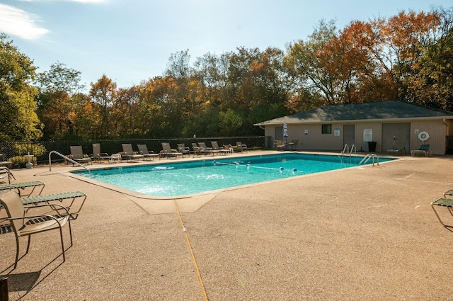 view of pool with a patio area