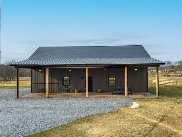 view of horse barn