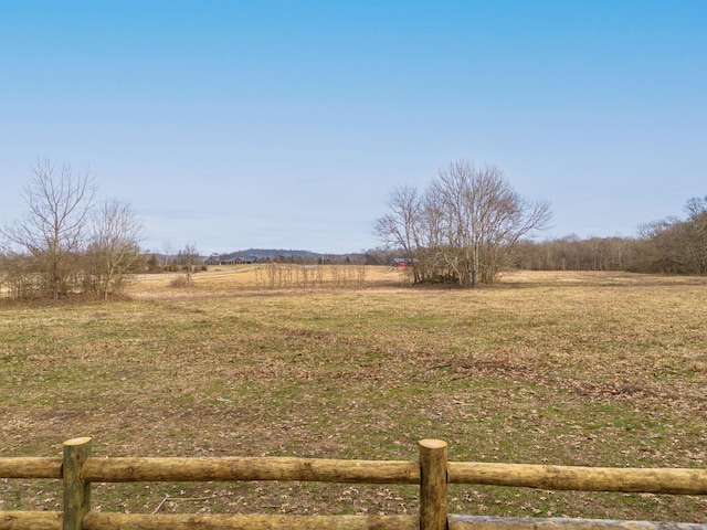 view of yard featuring a rural view