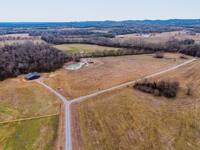 bird's eye view featuring a rural view