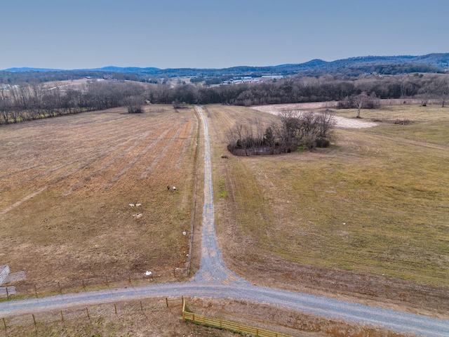 bird's eye view featuring a rural view