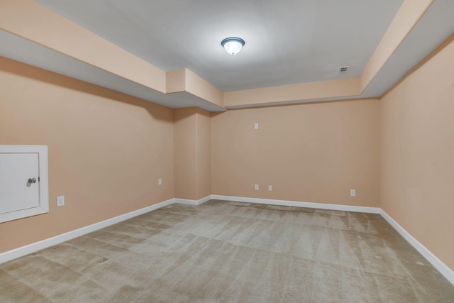 bonus room with light colored carpet