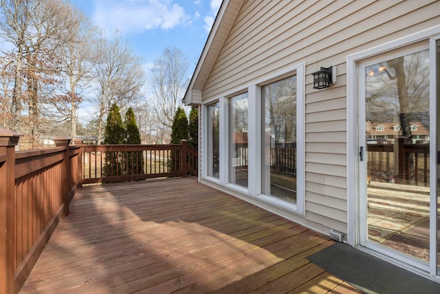 view of wooden deck