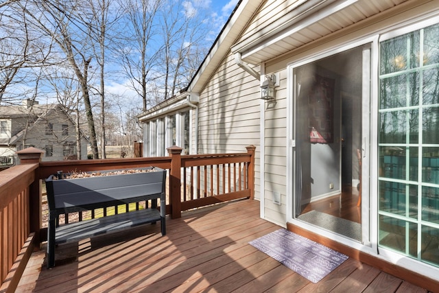 view of wooden deck