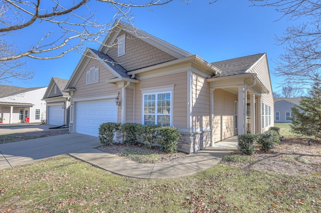 view of home's exterior featuring a garage