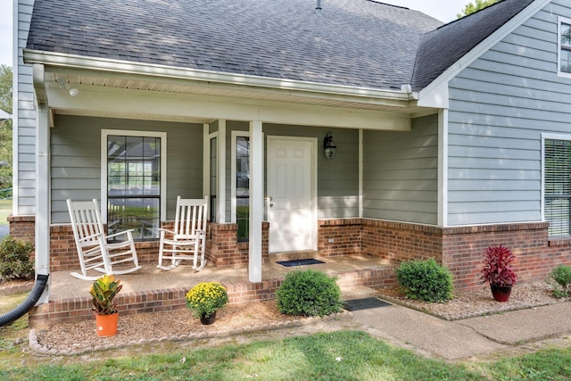 property entrance with a porch