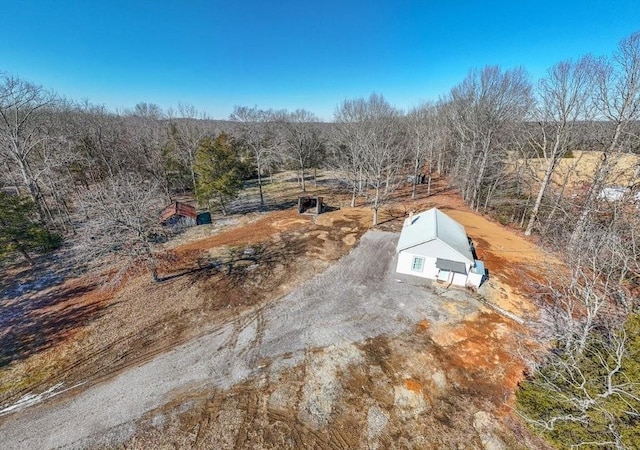 bird's eye view with a rural view