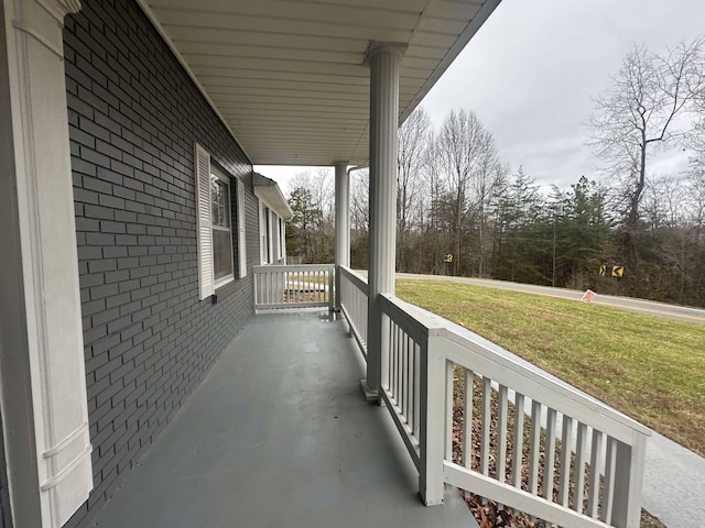 exterior space with a porch