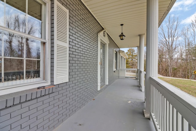 view of patio / terrace with a porch