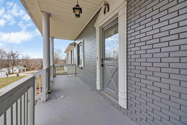 balcony with covered porch