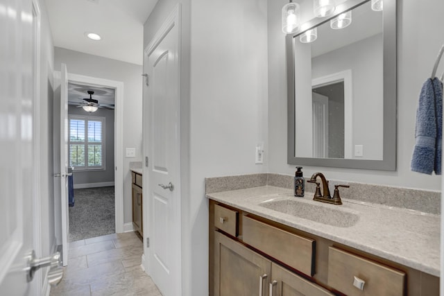 bathroom with vanity