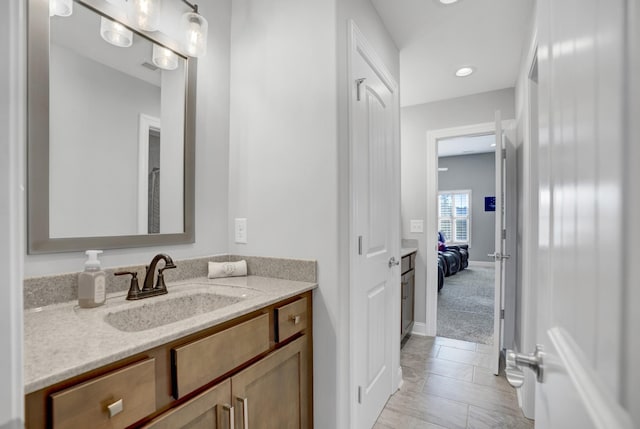 bathroom with vanity