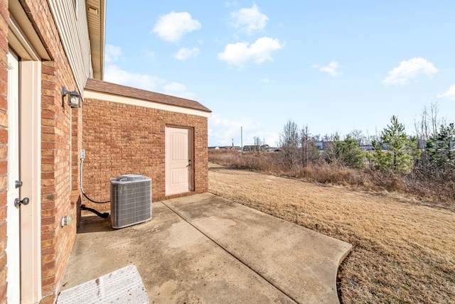 view of patio / terrace featuring central AC