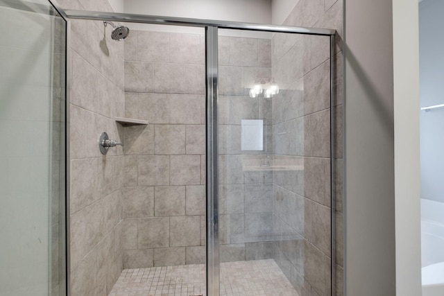 bathroom with walk in shower