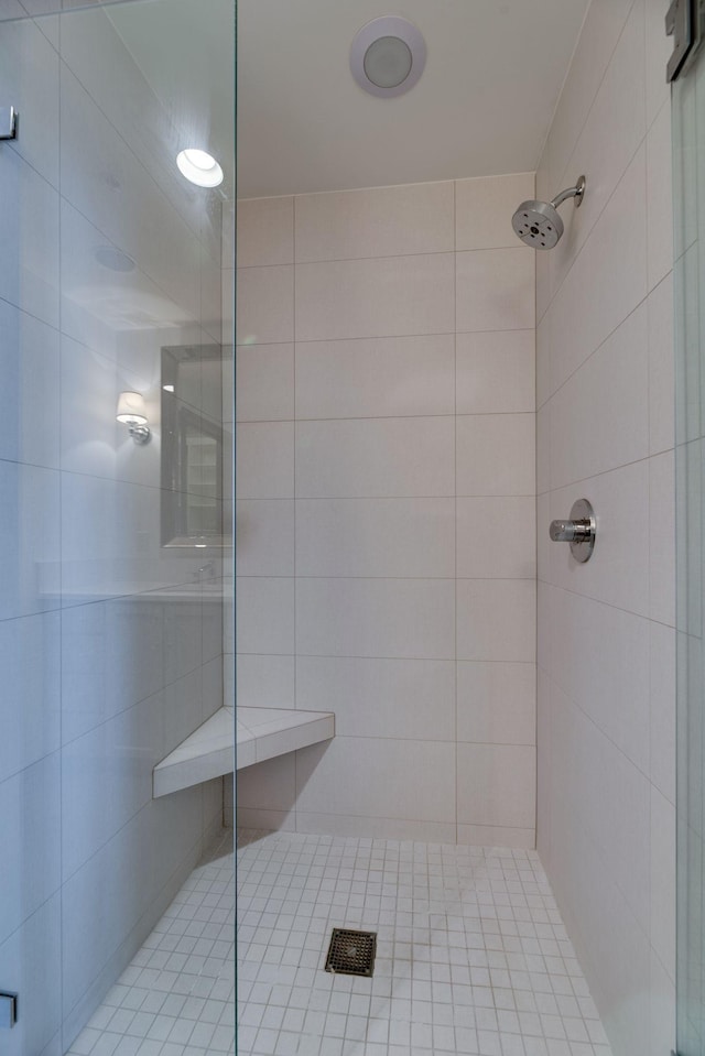 bathroom with walk in shower