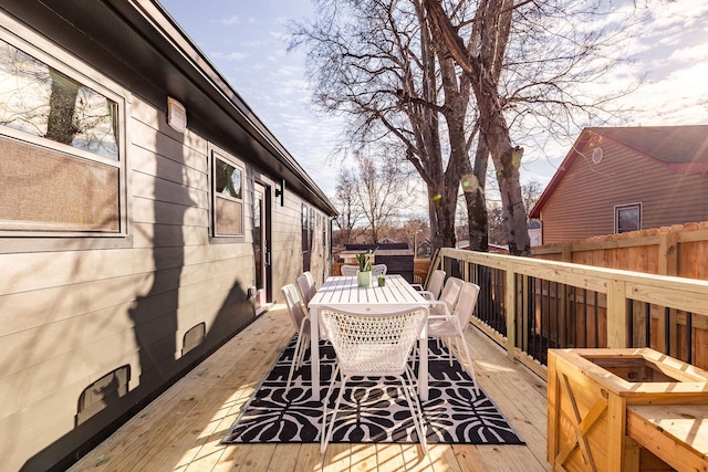 view of wooden terrace