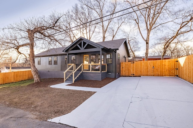 view of front of house with a porch