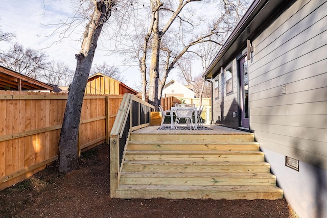 view of wooden deck