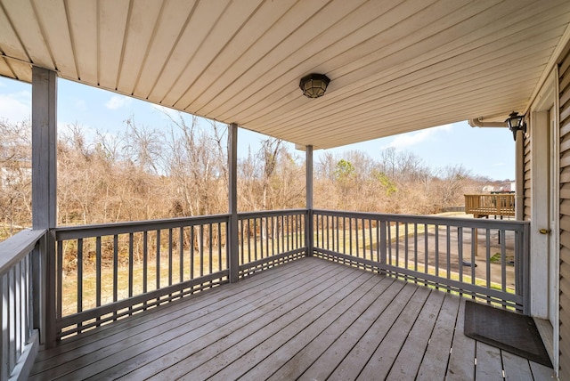 view of wooden deck