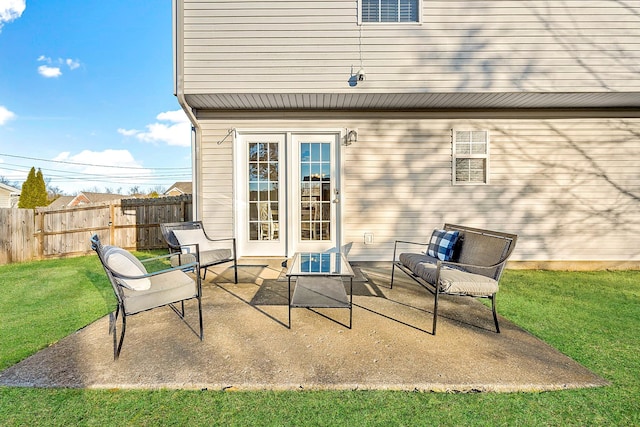 view of patio with fence