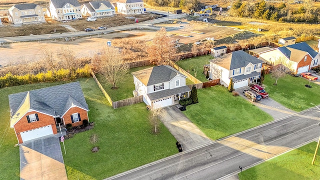 drone / aerial view with a residential view