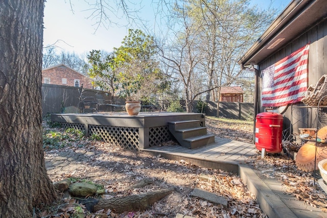 view of wooden deck