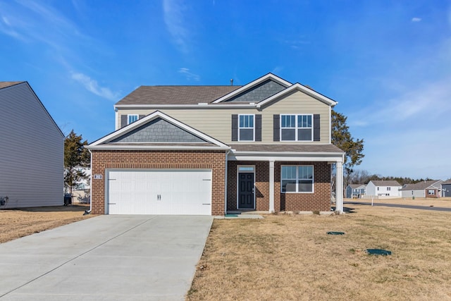 view of front of home with a front yard