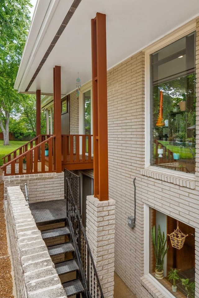 wooden deck with a porch