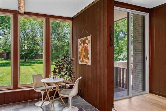 sunroom with a healthy amount of sunlight