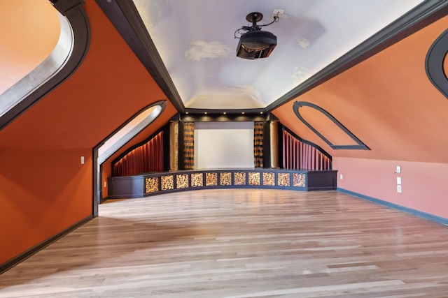 bonus room with light wood-type flooring