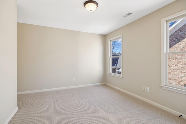 view of carpeted empty room