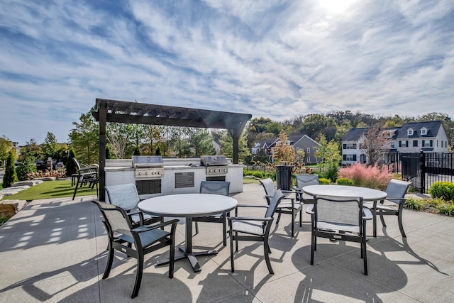 view of patio / terrace featuring a grill and area for grilling