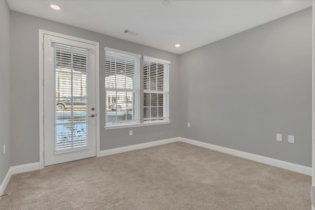 view of carpeted empty room