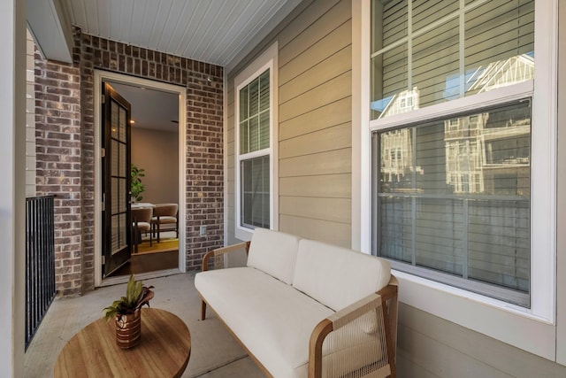 view of patio with a porch