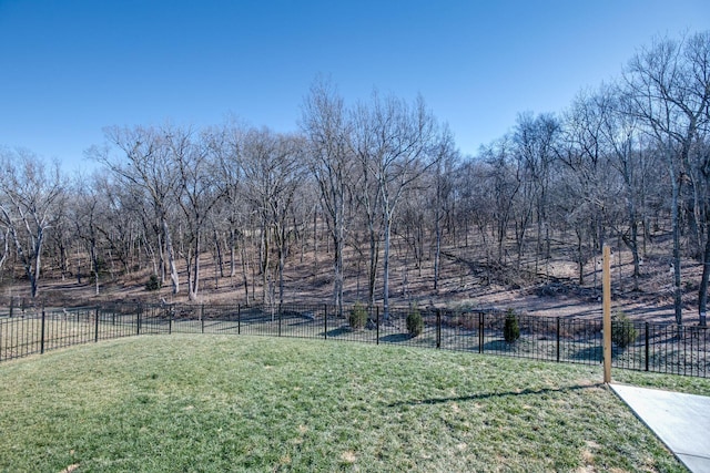 view of yard with a rural view