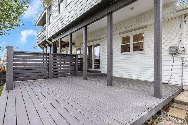 view of wooden terrace