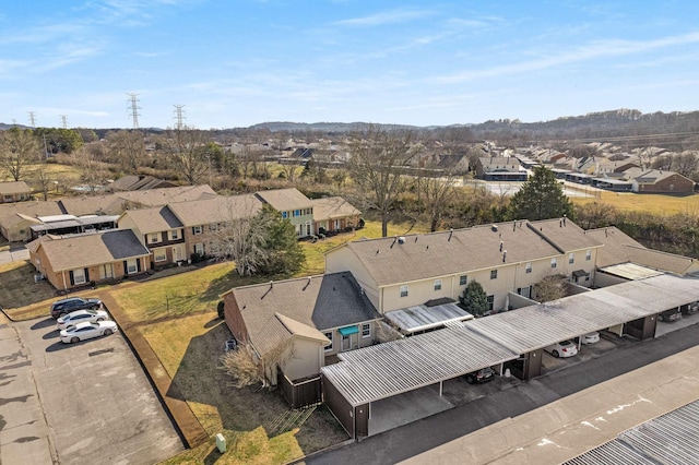 bird's eye view with a residential view