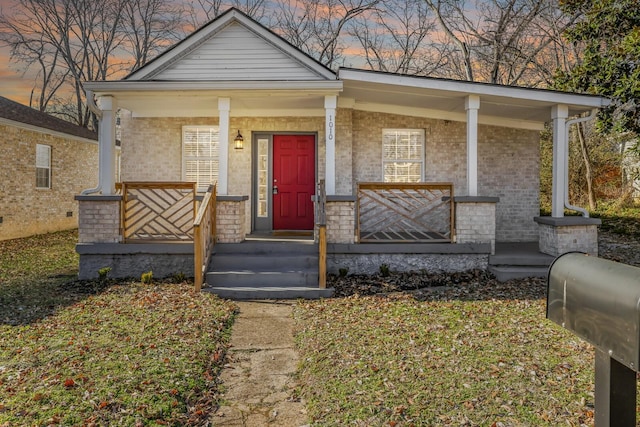 bungalow with covered porch